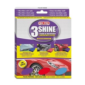 PANNO 3 SHINE -  Zestaw 3 Mikrofibr do auta