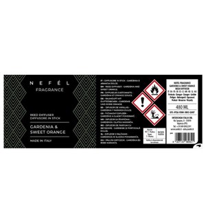 NEFÉL FRAGRANCE GARDENIA & SWEET ORANGE 480 ml - Dyfuzor zapachowy z patyczkami,  zapach gardenii oraz słodkich pomarańczy - zdjęcie 3