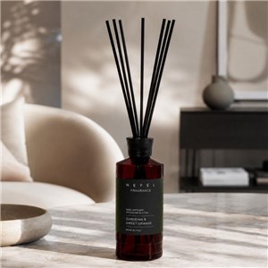 NEFÉL FRAGRANCE GARDENIA & SWEET ORANGE 480 ml - Dyfuzor zapachowy z patyczkami,  zapach gardenii oraz słodkich pomarańczy - zdjęcie 4