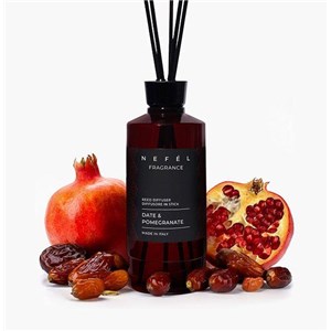 NEFÉL FRAGRANCE DATE & POMEGRANATE REED DIFFUSER 480 ml - Dyfuzor zapachowy z patyczkami – zapach daktyl i granat - zdjęcie 2