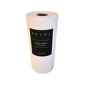 HOLDER IVORY 500 NEFEL FACE & HAND SOAP / Kubek na butelki 480 ml do mocowania do ściany dla Mydła w płynie. Kolor kości słoniowej