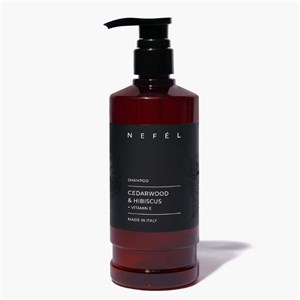 NEFÉL SHAMPOO CEDARWOOD & HIBISCUS 480 ml - Szampon rewitalizujący Drzewo cedrowe i hibiskus