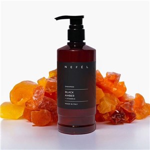 NEFÉL SHAMPOO BLACK AMBER 480 ml - Szampon rewitalizujący Ambra - zdjęcie 2