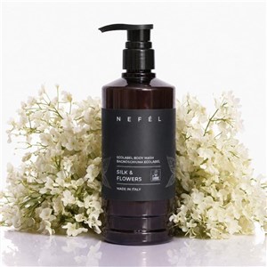 NEFÉL SILK & FLOWERS ECOLABEL BODY WASH 480 ml - Żel pod prysznic o kwiatowym zapachu - zdjęcie 2