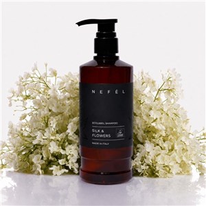 NEFÉL SILK & FLOWERS ECOLABEL SHAMPOO 480 ml - Szampon rewitalizujący o kwiatowym zapachu - zdjęcie 2
