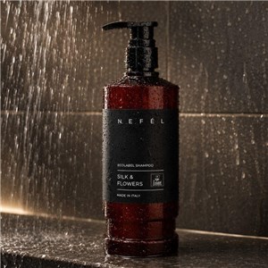 NEFÉL SILK & FLOWERS ECOLABEL SHAMPOO 480 ml - Szampon rewitalizujący o kwiatowym zapachu - zdjęcie 3