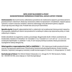 NEFÉL SCENT BLACKBERRY & PEONY 480 ml - Skoncentrowany odświeżacz powietrza, zapach jeżyny i piwonii - zdjęcie 5