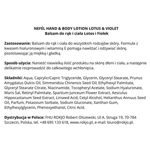 NEFÉL HAND & BODY LOTION LOTUS & VIOLET 480 ml - Balsam do rąk i ciała Lotos i Fiołek  - zdjęcie 4
