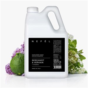 NEFÉL HAIR & BODY WASH BERGAMOT & VERVAIN 5000 ml - Żel i szampon 2w1 Bergamotka i werbena  - zdjęcie 2