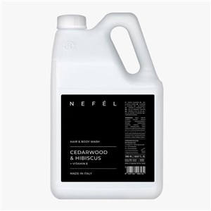 NEFÉL HAIR & BODY WASH CEDARWOOD & HIBISCUS 5000 ml - Żel i szampon 2w1 Drzewo cedrowe i hibiskus 