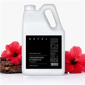 NEFÉL HAIR & BODY WASH CEDARWOOD & HIBISCUS 5000 ml - Żel i szampon 2w1 Drzewo cedrowe i hibiskus  - zdjęcie 2