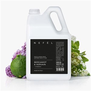 NEFÉL FACE & HAND SOAP BERGAMOT & VERVAIN 5000 ml - Mydło do twarzy i rąk Bergamotka i Werbena  - zdjęcie 2