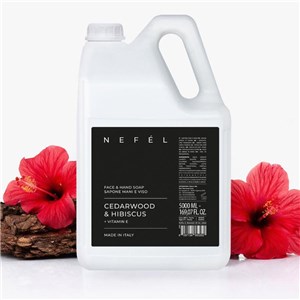 NEFÉL FACE & HAND SOAP CEDARWOOD & HIBISCUS 5000 ml - Mydło do twarzy i rąk Drzewo Cedrowe i Hibiskus - zdjęcie 2