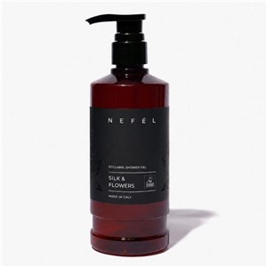NEFÉL SHOWER GEL SILK & FLOWERS ECOLABEL 480 ml - Żel pod prysznic o zapachu kwiatowym 