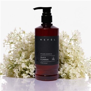 NEFÉL SHOWER GEL SILK & FLOWERS ECOLABEL 480 ml - Żel pod prysznic o zapachu kwiatowym  - zdjęcie 2