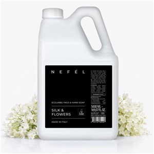 NEFÉL ECOLABEL FACE & HAND SOAP SILK & FLOWERS 5000 ml - Mydło do twarzy i rąk o zapachu kwiatowym - zdjęcie 2