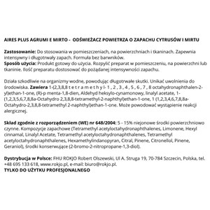 AIRES PLUS AGRUMI MIRTO 750 ml - Odświeżacz powietrza o zapachu cytrusów i mirtu - zdjęcie 5