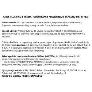 AIRES PLUS FICO FRESIA 750 ml - Odświeżacz powietrza o zapachu figi i frezji  - zdjęcie 6