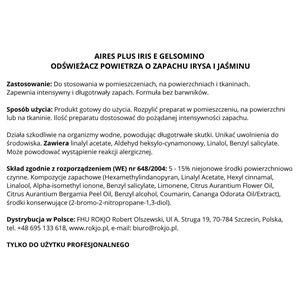 AIRES PLUS IRIS E GELSOMINO 750 ml - Odświeżacz powietrza o zapachu irysa i jaśminu  - zdjęcie 6