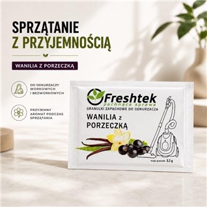 Freshtek GRANULKI ZAPACHOWE DO ODKURZACZY WORKOWYCH – WANILIA Z PORZECZKĄ  - zdjęcie 4