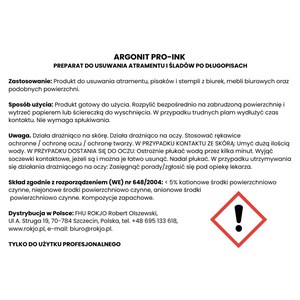 ARGONIT PRO-INK 750 ml - Środek do usuwania śladów tuszu i markerów - zdjęcie 3
