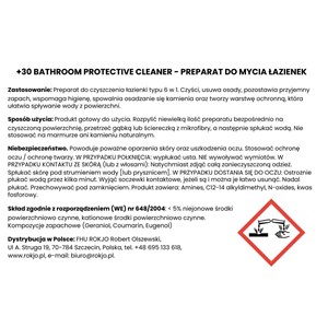 +30 BATHROOM PROTECTIVE CLEANER 750 ml - Płyn do mycia łazienki - zdjęcie 3