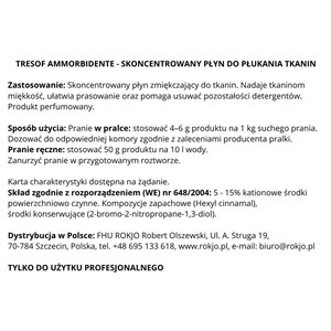 TRESOF AMMORBIDENTE 5 kg - Perfumowany, skoncentrowany płyn do płukania tkanin  - zdjęcie 5