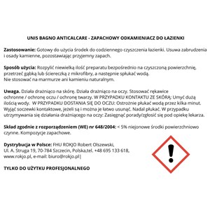 UNI5 BAGNO ANTICALCARE 750 ml - Perfumowany odkamieniacz do łazienki - zdjęcie 5
