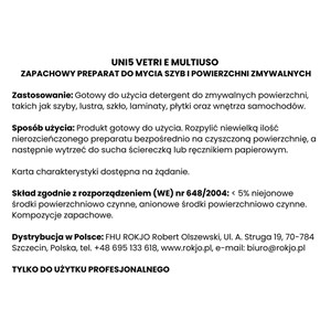 UNI5 VETRI E MULTIUSO 750 ml - Płyn do mycia szyb i powierzchni zmywalnych - zdjęcie 4