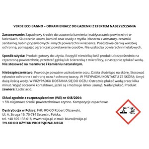 VERDE ECO BAGNO 750 ml - Odkamieniacz do łazienki z efektem nabłyszczania  - zdjęcie 6